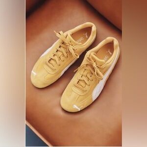 Puma Speedcat EUC Women’s Suede Yellow Sneakers Sz 6 athleisure balletcore comfy